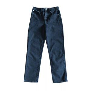 Madewell Classic Straight Jeans High Rise in Lunar Wash Black Women's Size 25